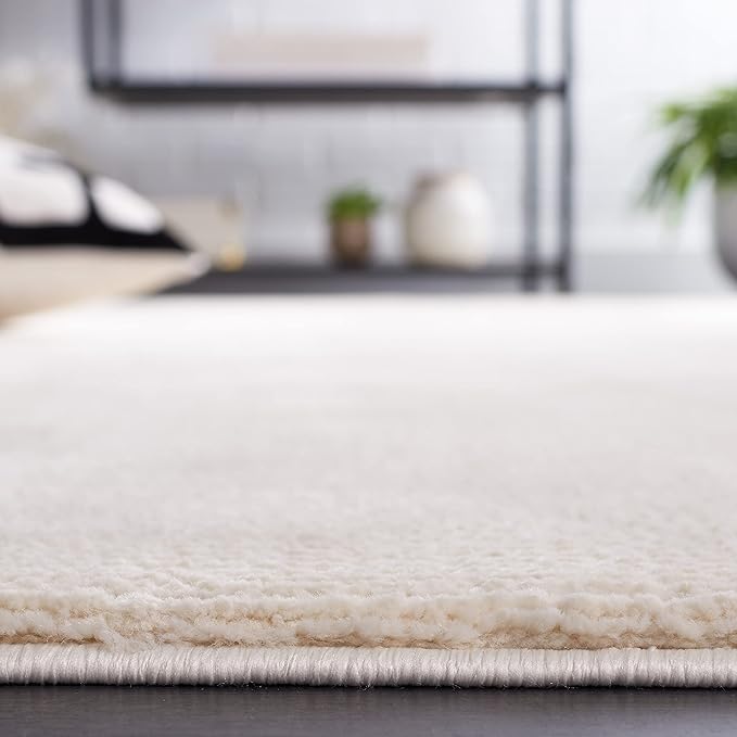 SAFAVIEH Revive Collection Accent Rug - 4' x 6', Ivory, Solid Design, Non-Shedding & Easy Care, Ideal for High Traffic Areas in Entryway, Living Room, Bedroom (REV102A)