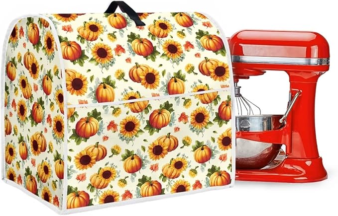 Sunflower Mixer Cover for Kitchen Aid 4.5-5 Qt Mixer Small Appliance Dust Covers Universal for Air Fryers, Coffee Makers, Fall Decoration for Home Gift for Friends