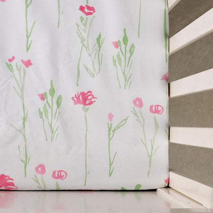 Gllquen Baby Bassinet Sheets 4 Pack, Breathable Cozy Fitted Mattress Sheet, Elastic Travel Crib Fashionable Floral Pattern, Standard Cradle Safe Sheets for Baby Boys Girls 32"x16" (Butterfly)