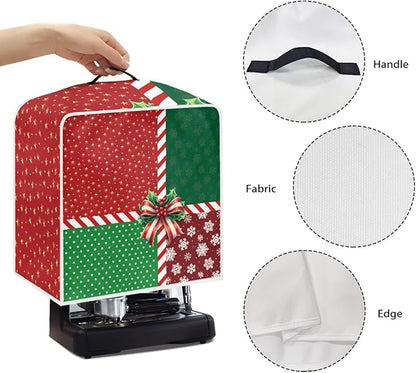 Coffee Maker Cover Christmas Holiday Dust Resistant Small Kitchen Appliance Protector with Handle