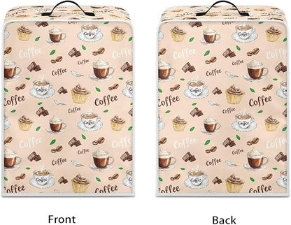 Coffee Machines Covers - Dust Resistant Protective Covers For Coffee Makers, Blender, Mixer, Juice Machine - Dust Proof, Washable Chocolate and Cake Pattern