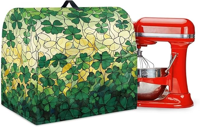 St. Patrick's Day Mixer Covers Shamrock Kitchen Aid Stand Mixer Dust Covers Protector for 4.5-8 Quart Fit Tilt Head & Bowl Lift Models Butterfly Dreamcatcher Mixer Cover