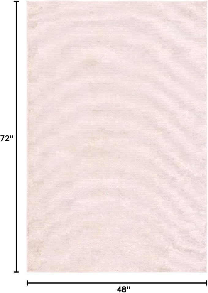 SAFAVIEH Revive Collection Area Rug - 4' x 6', Pink, Transitional Design, Stain Resistant, Ideal for High Traffic Areas in Living Room, Bedroom & Dining Room (REV102U-4)