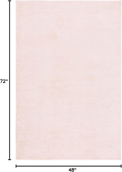 SAFAVIEH Revive Collection Area Rug - 4' x 6', Pink, Transitional Design, Stain Resistant, Ideal for High Traffic Areas in Living Room, Bedroom & Dining Room (REV102U-4)