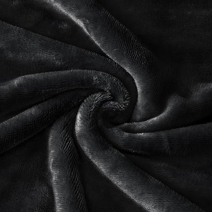 BEDELITE Body Pillow Cover with Zipper Closure, Super Soft and Cozy Fuzzy Fleece Pillowcase 20 x 54 Inches, Luxury Fluffy Plush Long Body Pillow Pillowcase for All Seasons(Black)