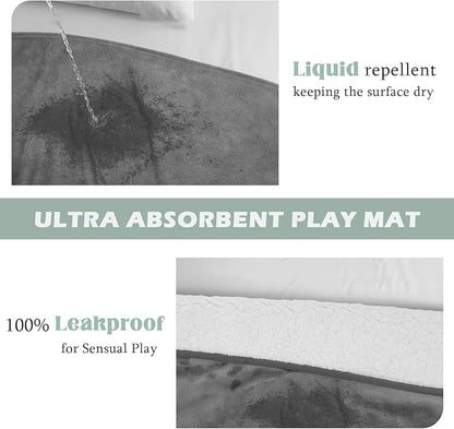 Waterproof Blanket for Bed Intimacy, Love Blanket Waterproof and Stain Proof, Absorbent, Washable Bed Protector for Couples, Liquid-Resistant Throw for Mattress Protection (80x60 Inch, Grey)