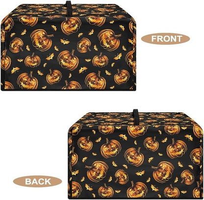 Microwave Oven Dust Cover, Halloween Pumpkin Protective Dust Cover for Microwave Oven Multifunction Greaseproof Covers Kitchen Protector Kitchen Accessories for Microwaves Ovens