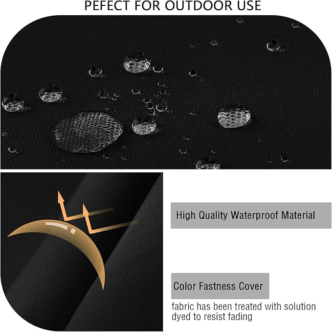 idee-home Outdoor Cushions for Patio Furniture, Outdoor Seat Cushion, Waterproof Couch Hampton Bay Deep Seat Replacement Chair Cushions for Garden Lawn Backyard Deck, 26.5 x 26.5 Black