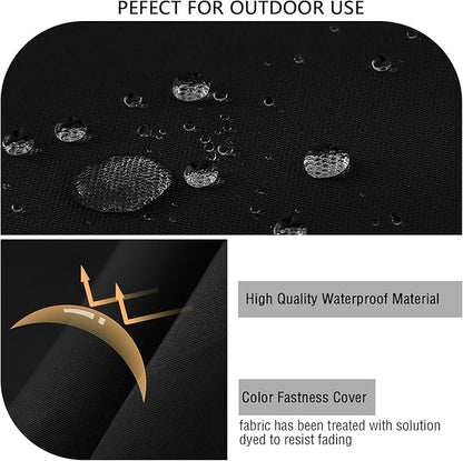 idee-home Outdoor Cushions for Patio Furniture, Outdoor Seat Cushion, Waterproof Couch Hampton Bay Deep Seat Replacement Chair Cushions for Garden Lawn Backyard Deck, 26.5 x 26.5 Black