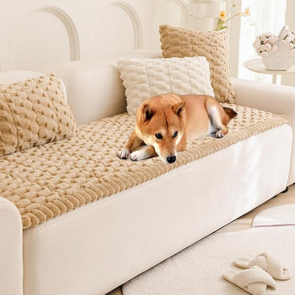 Plush Pet Sofa Covers for Dogs Washable Couch Protector for Cushion, Dog Friendly Furniture Covers Protector