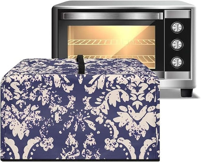 Microwave Oven Universal Dust Cover, Vintage Pattern Waterproof Polyester Fabric Dust Cover Heat-Resistant Air Fryer Dust Cover Appliance Airfryer Dust Jacket