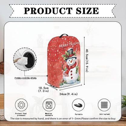 Merry Christmas Blender Dust Cover Stand Mixer or Coffee Maker Appliance Covers, Anti Fingerprint Polyester Dust Proof Stain Resistant Blender Cover for Home Kitchen