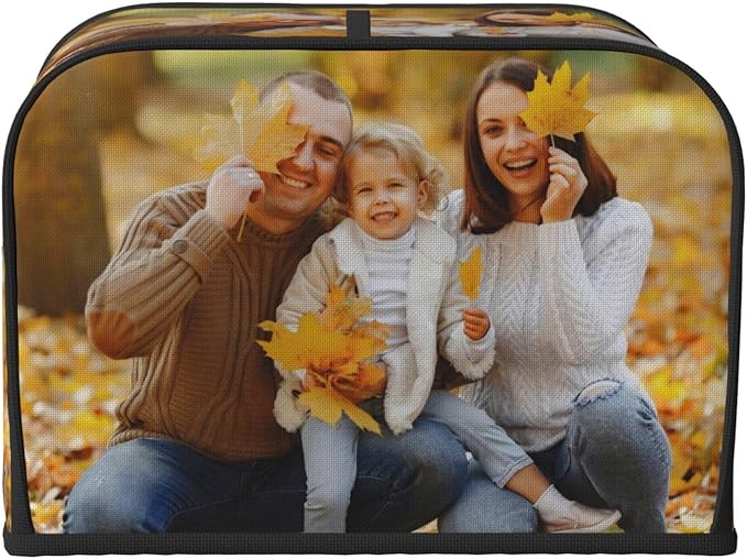 Custom Toaster Cover Personalized Waterproof Appliance Cover with Pocket Dustproof Oxford Fabric Machine Protector Fits Standard 4 Slice Toasters for Home Kitchen