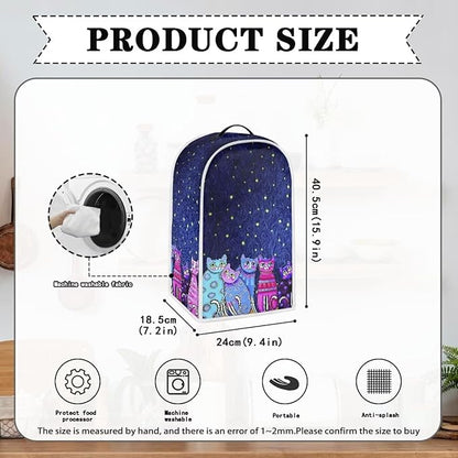 Talayituse Galaxy Cat Print Blender Cover Kitchen Appliance Covers Stand Mixer or Coffee Juice Machine Blender Dust Cover and Fingerprint Protection