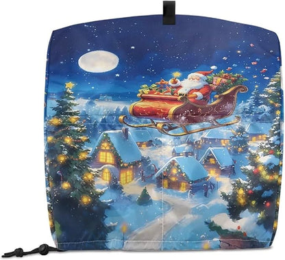 Christmas Stand Mixer Covers Kitchen Appliance Dust Cover Protective Santa Claus Mixer Cover Compatible with 4.5-5 Quart Kitchen Aid Mixer