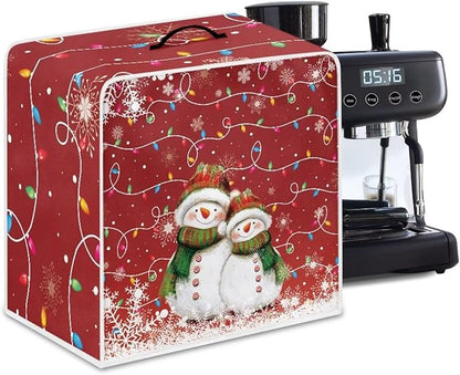 Coffee Maker Dust Cover, Cute Snowman Christmas Mixer Dustproof Protector Kitchen Appliance Xmas Decor