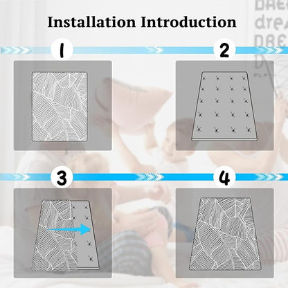 ZonLi Futon Mattress Cover Twin Size for Traditional Japanese Floor Futon Mattress with Zipper,Tatami Floor Sleeping Mat Cover,Super Soft and Machine Washable (43''x84'', Hand-Drawn Leaf Patterns)
