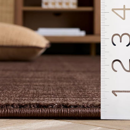 SAFAVIEH Area Rug 6x9 - Vision Collection - Brown, Modern Ombre Design, Non-Shedding & Easy to Clean, Ideal for Living Room, Bedroom, Dining Space (VSN606E)