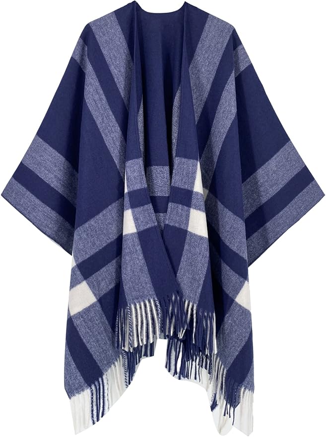 Breezy Lane Women's Shawl Wraps Warm Poncho Ruana Wrap Cardigan