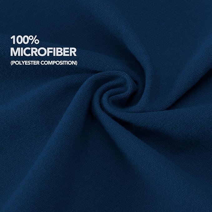 PureFit Stretchy Box Spring Cover - Elastic Fitted Wrap Around 4 Sides, Wrinkle & Fading Resistant, Queen Size, Navy