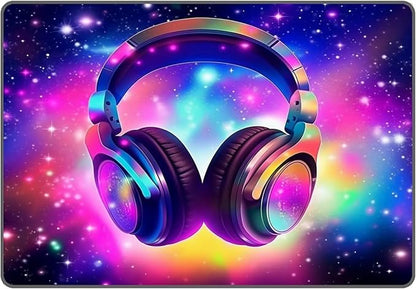 6' x 9' Galaxy Game Area Rug Large Music Headphone Rugs Space Colorful Throw Rug Non-Slip Carpet Doormats for Living Room Bedroom Apartment Dorm Floor Mat,180 X 275cm