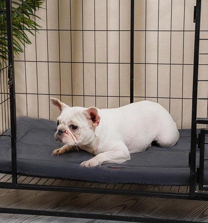 MADE 4 PETS Dog Crate Pad Bed for Medium Dogs, Washable & Reversible, Anti-Slip Kennel Mat for Cozy Sleeping, Soft Fluffy Dog Bed for Indoor & Outdoor Use, 29"x21", Dark Gray