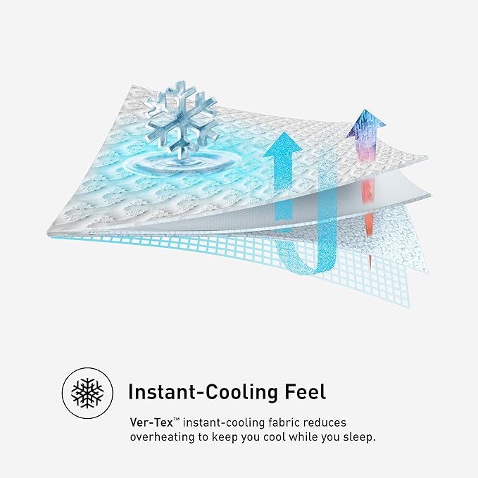 Bedgear Ver-Tex Cooling Twin XL Mattress Protector for College Dorm Room - Waterproof and Instant Cooling Mattress Cover for Bed - Deep Pockets and Adjustable Base Friendly - Hypoallergenic