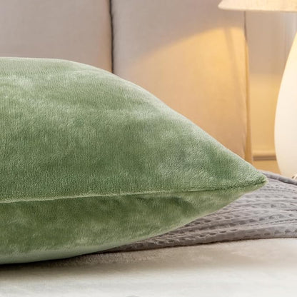 BEDELITE Body Pillow Cover with Zipper Closure, Super Soft and Cozy Fuzzy Fleece Body Pillow Case Cover 20 x 54 Inches, Sage Green