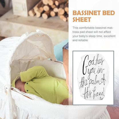 Knitted Bassinet Sheet Fitted Elastic Cradle Mattress Sheet Breathable Comfortable Nursery Bedding for Boys