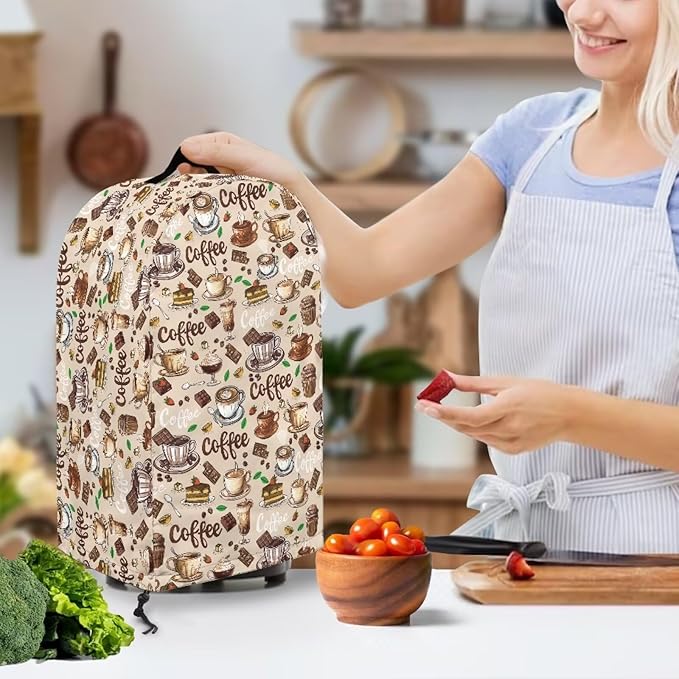 Tea Coffee Blender Dust Cover for Stand Mixer Appliance, Anti Fingerprint Polyester Dust Proof Stain Resistant Blender Covers for Home Kitchen