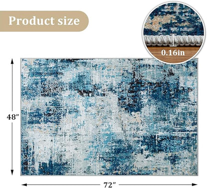Office Chair Mat for Hardwood Floor, 72"x48" Easy Glide Computer Chair Mat Protector for Rolling Chair Under Desk Rug Nonslip Backing, Machine Wash