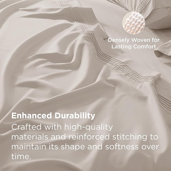 Bedsure Deep Pocket Full Size Bed Sheets Set - Fits Mattresses Up to 21 Inches Thick - 4 Piece GentleSoft Bed Sheets, Moisture Wicking, Soft & Cooling Bedsheet & Pillowcases, Easy & Secure Fit, Linen