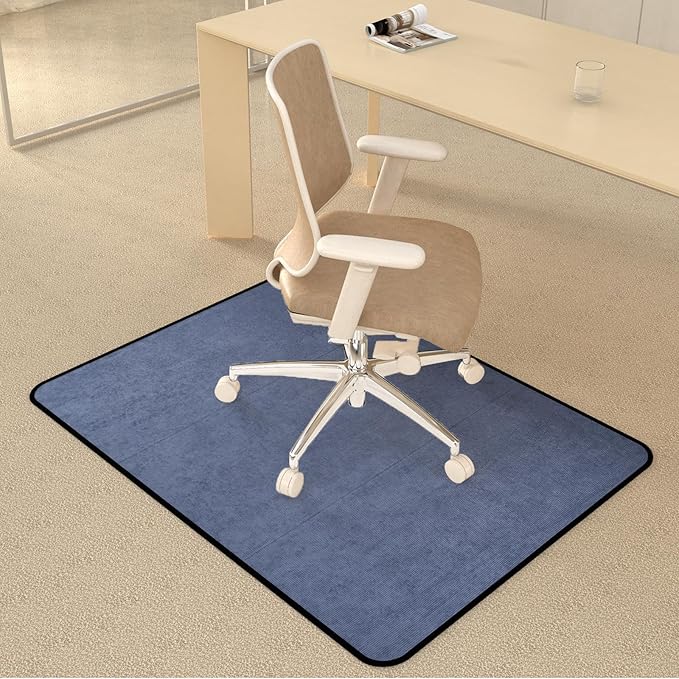 Corduroy Heavy Duty Office Chair Mat for Carpet & Hardwood Floors, Desk Chair Mat for Carpeted Floors and Hardwood Floor for Home Office
