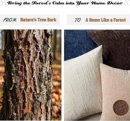 Set of 2 Soft Textured Throw Pillow Covers 24x24, Invisible Zipper Neutral Cushion Cases, Easy - Care Decorative Farmhouse Decor for Living Room Couch (Khaki, 24" x 24" (Pack of 2))