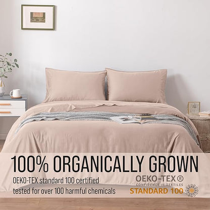 Bella Coterie Luxury Bamboo Viscose Twin Size Sheet Set | 100% Organically Grown | Ultra Soft | Cooling for Hot Sleepers | 18" Deep Pocket [Dusty Rose]