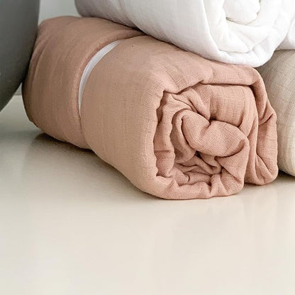 Newton Baby Fitted Mini Crib Sheets (2-Pack) | Organic Muslin Cotton, Breathable & Soft Baby Sheets, Washable Baby Mattress Sheets, Fits Mini Crib Mattresses 24" x 38", Clay