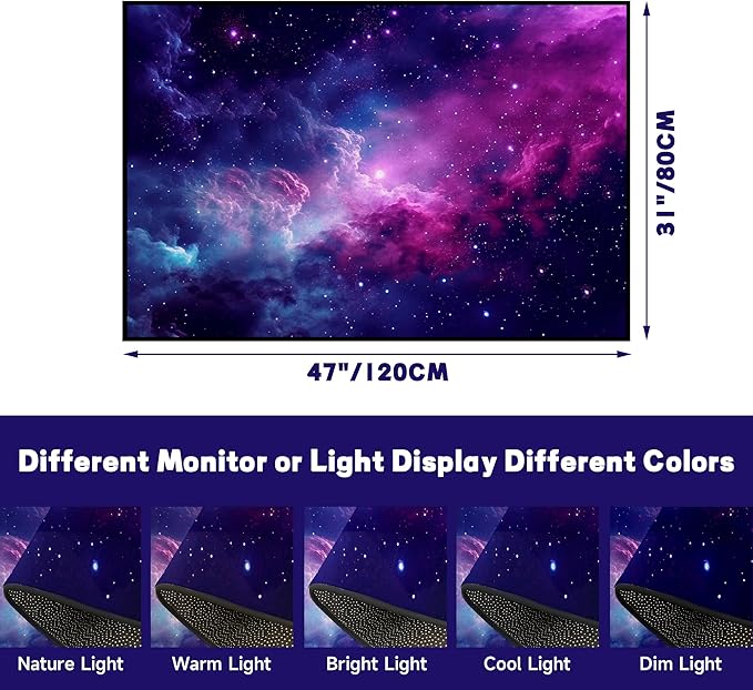 Purple Galaxy Rug Space Rugs Colorful Throw Rug Non-Slip Sun and Cloud Carpet Doormats for Living Room Bedroom Apartment Dorm Floor Mat 47 in X 31 in