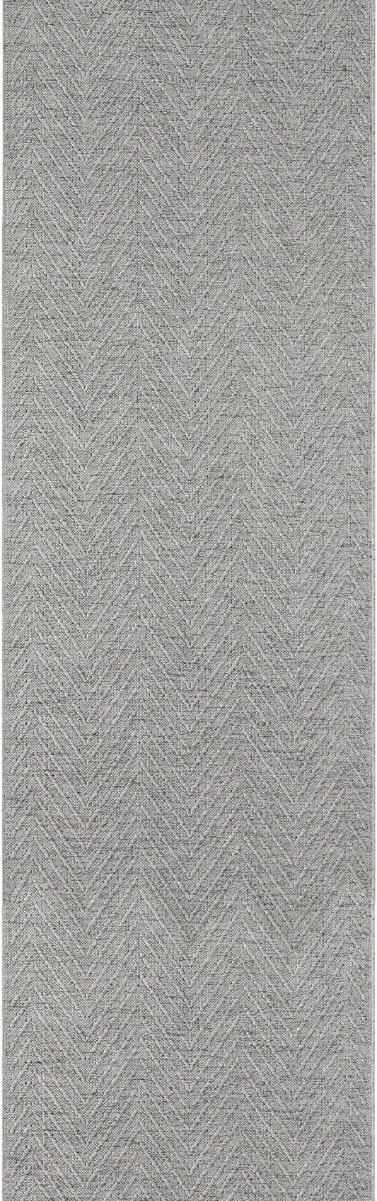 TOWN & COUNTRY BASICS Pax Herringbone Textured Solid Everwash® Washable Runner Area Rug, Low Pile, Non-Slip Backing, Easy Clean Pet & Family Friendly Rug, Grey, 2'5"x7'10"