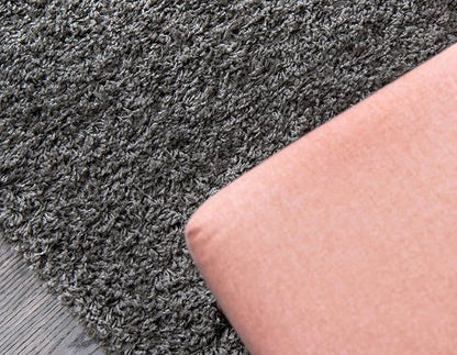 Unique Loom Solid Shag Collection Area Rug (10' x 13' 11" Rectangle, Graphite Gray)