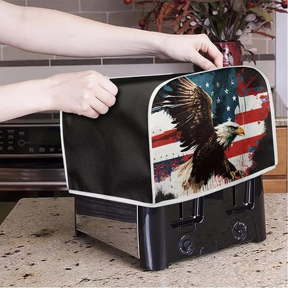 ZFRXIGN Bald Eagle Toaster Cover 2 Slice Wide Slot Small Appliance Covers Kitchen Decor Accessories Toaster Oven Cover Bread Maker Cover American Flag Patiotic Decor