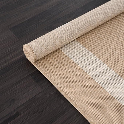 CAMILSON Outdoor Rug 9x12, Large Modern Outside Rugs for Patios Porches Waterproof Durable Washable Non-Shedding, Easy-to-Clean Indoor Outdoor Area Carpet (9 x 12, Bordered - Beige/White)