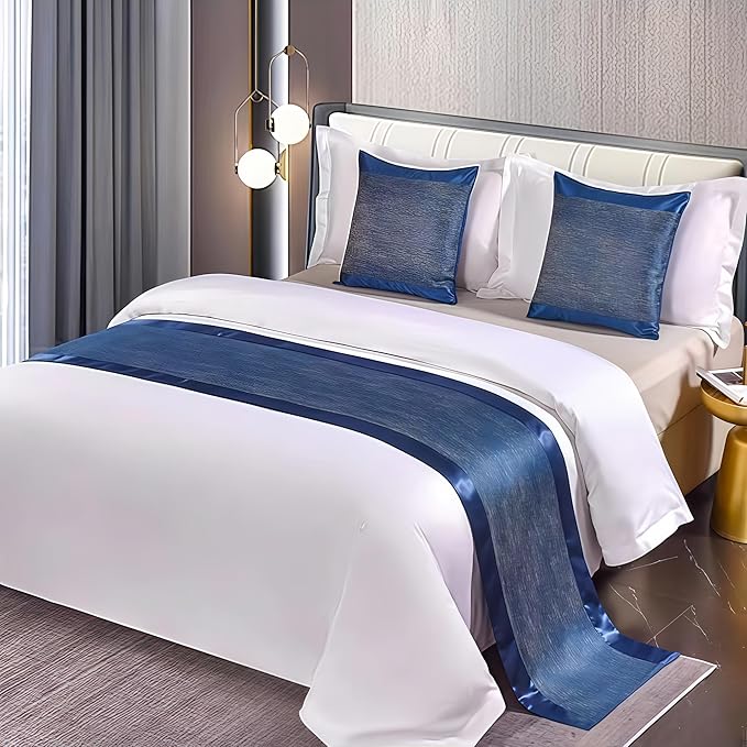 Bed Runner for Guest Room，Luxury Bed Runner，Wedding Bed Runner，Embroidered Bed Runner，Breathable Washable，Hotel Decor，Bed Decorations ，for Home Hotel Decorations(I,50 * 260cm)