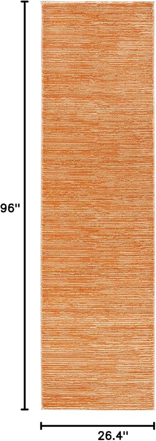 SAFAVIEH Vision Collection Runner Rug - 2'2" x 8', Orange, Modern Ombre Design, Non-Shedding & Easy to Clean, Ideal for Entryway, Foyer, Bedroom, Hallway (VSN606P)