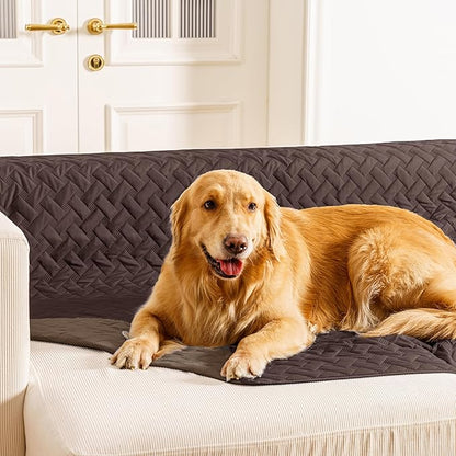 gogobunny 100% Double Sided Waterproof Dog Blanket Soft Pet Bed Cover Reversible Protect Furniture Couch Sofa Car for Puppy Cat (Dark Coffee/Light Coffee, 40x50 Inch (Pack of 1))