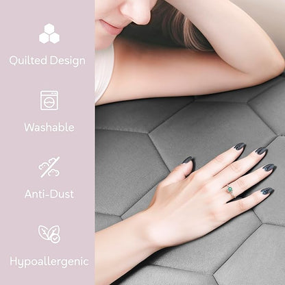 Hearth & Harbor California King Size Quilted Fitted Mattress Pad Cover, 100% Waterproof Mattress Protectors, Deep Pocket Fitted Mattress Cover 8" - 21" (72" x 84", Gray)
