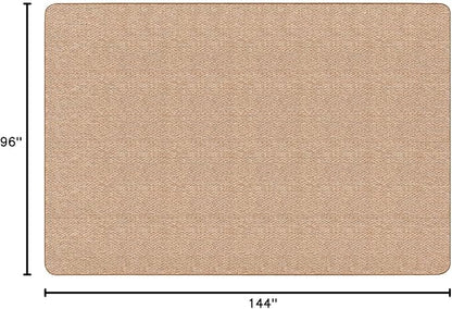 House, Home and More Skid-Resistant Carpet Indoor Area Rug Floor Mat - Praline Brown - 8 Ft X 12 Ft - Non Slip Rubber Backing, Stain Resistant, Dog Friendly, Living Room Bedroom Kitchen Entryway