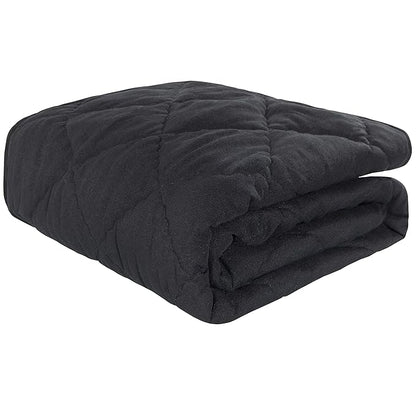 NTBAY Down Alternative Toddler Comforter, Lightweight and Warm Solid Color Baby Crib Quilted Blanket, 39x47 inches, Black