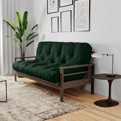 Royal Sleep Products by The Futon Factory 6 inch Foam Futon Mattress - Solid Hunter Green Cover - Twin Size - CertiPUR Certified Foams - Made in USA - Replacement Mattress - (Frame not Included)