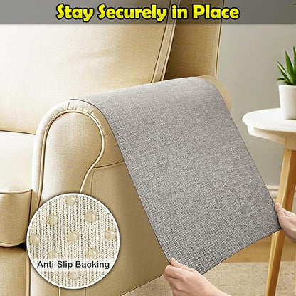 Couch Arm Covers, Waterproof Armrest Cover for Sofa, Armchair, Loveseat, Non-Slip Recliner Arm Cover, Sofa Arm Covers, Headrest Covers, Arm Chair Covers Set of 2 (Taupe, 24"×20")