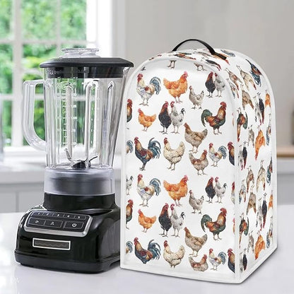 Chicken Pattern Kitchen Blender Dust Cover, Food Processor Stand Mixer Case, Coffee Maker Appliance Cover for Home Kitchen Indoor